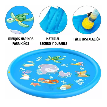 Piscina Alfombra Lanza Agua 170 cm